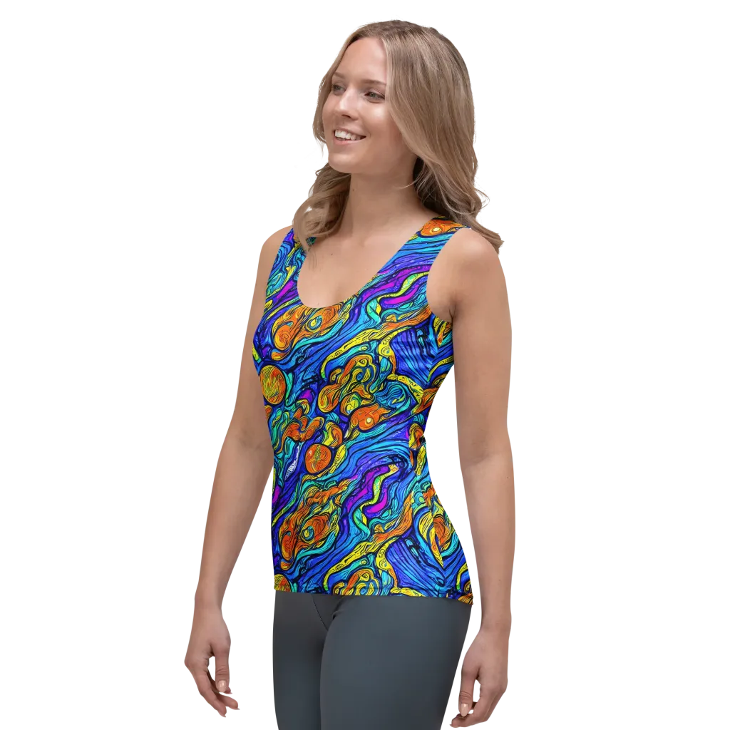 Sonic Sea on Women's Tank Top — Left Front