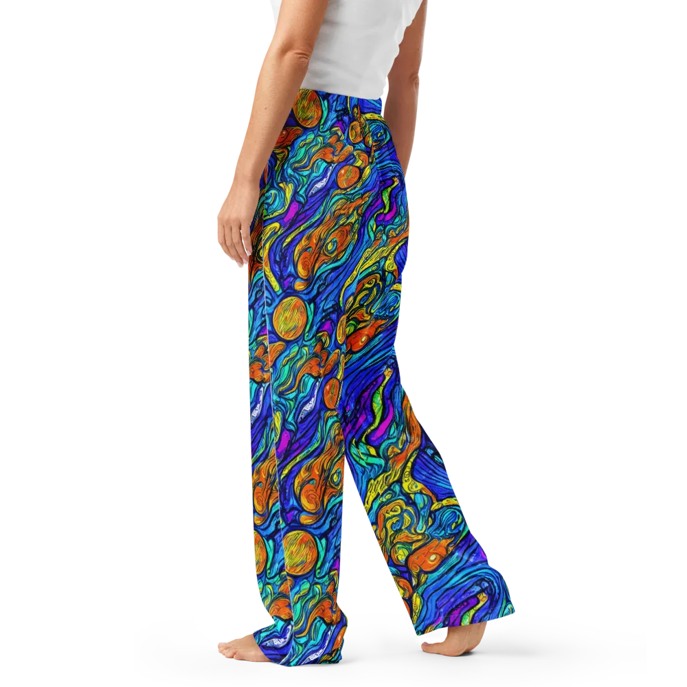 Sonic Sea on Women's Pajama Pants — Left
