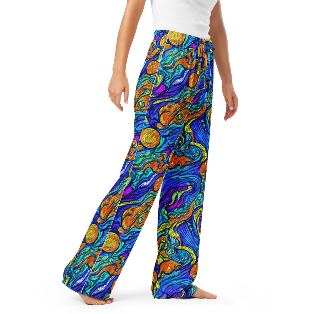 Sonic Sea on Women's Pajama Pants — Right Front