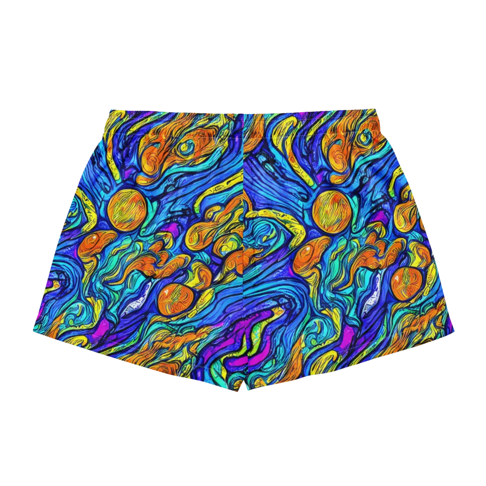 Sonic Sea on Women's Pajama Shorts — Back