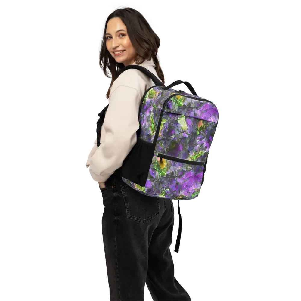 Plum Garden on Utility Backpack — Back
