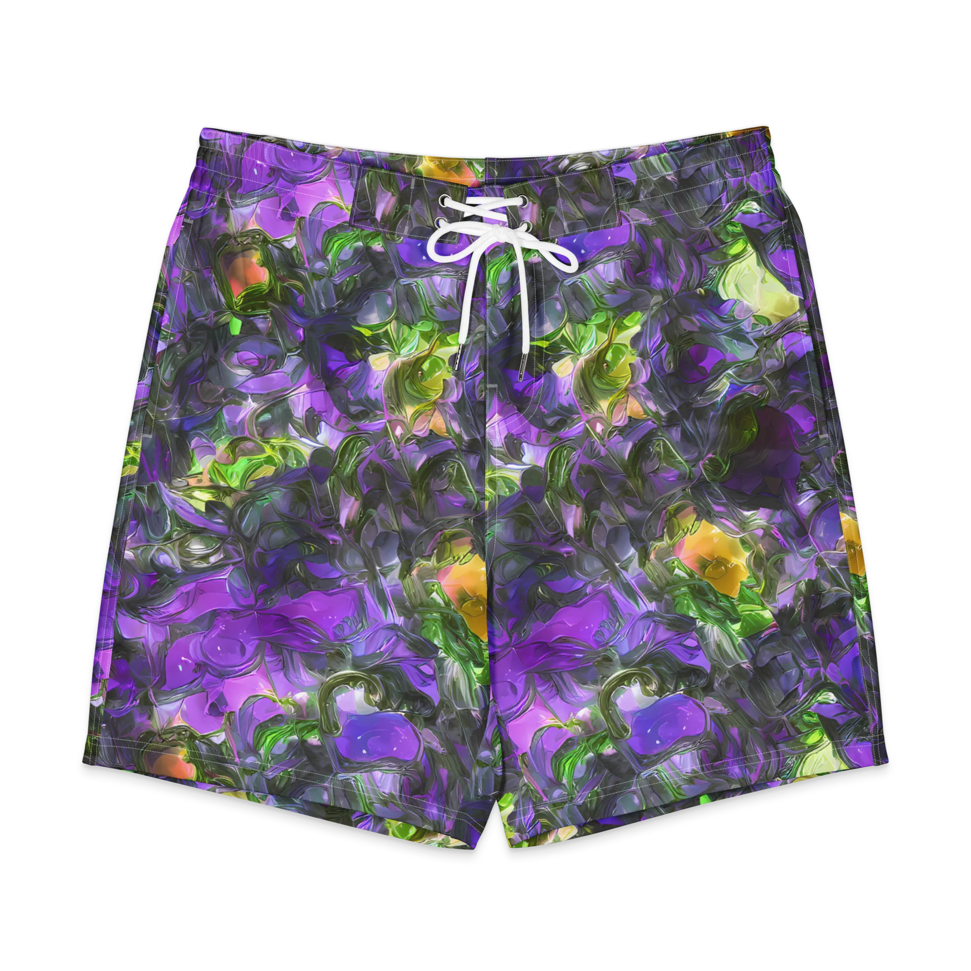 Plum Garden on Men's Board Shorts — Front