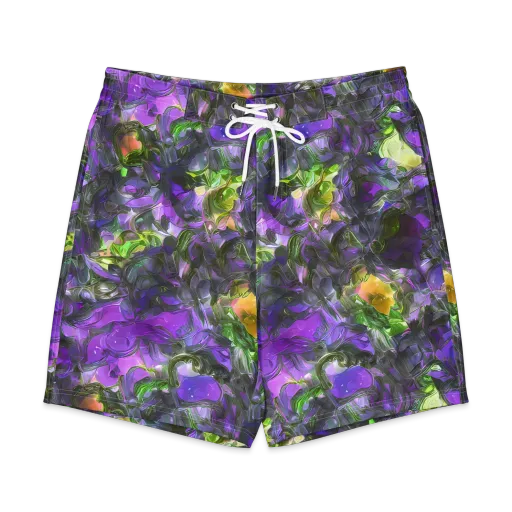 Plum Garden on a Men's Board Shorts