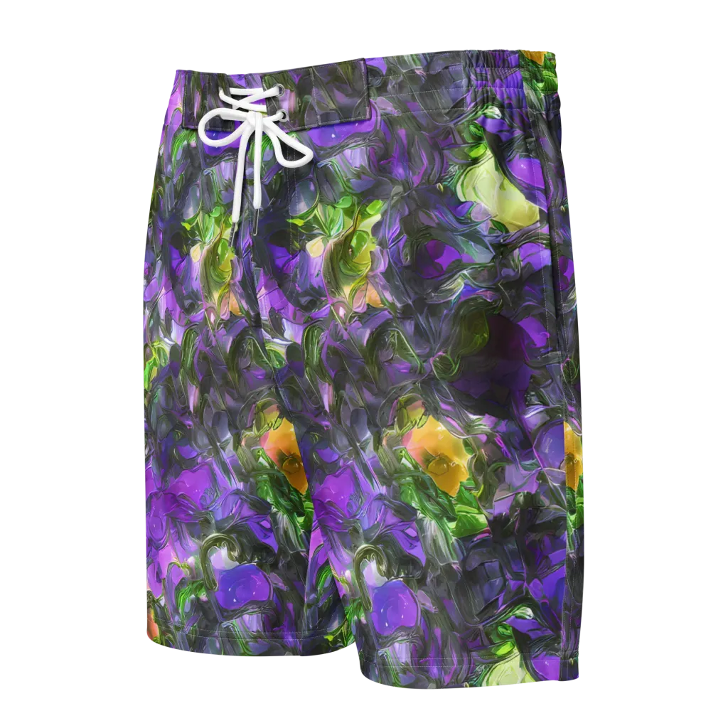Plum Garden on Men's Board Shorts — Front