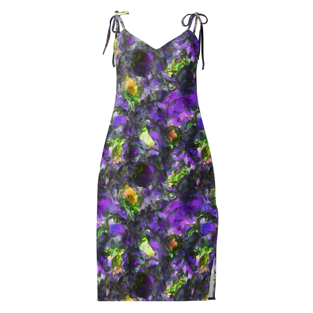 Plum Garden on Slip Dress — Front