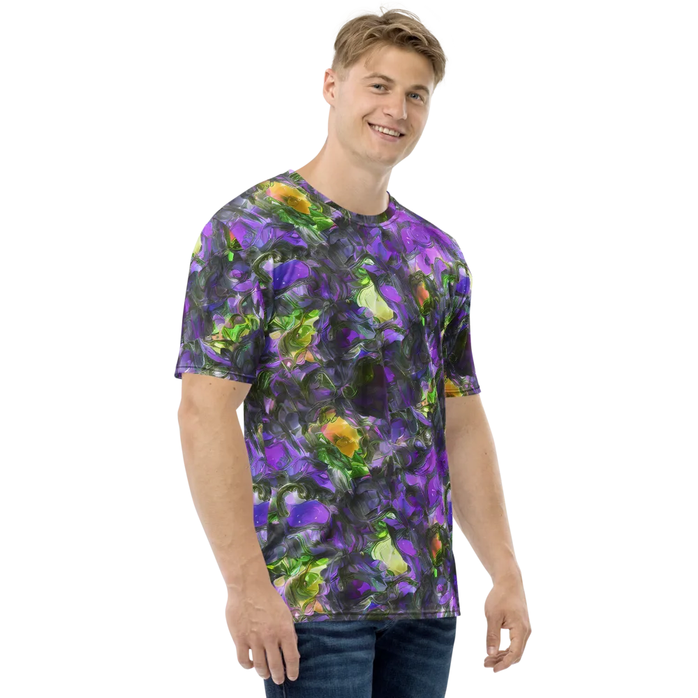 Plum Garden on Men's Crew Neck T-Shirt — Right