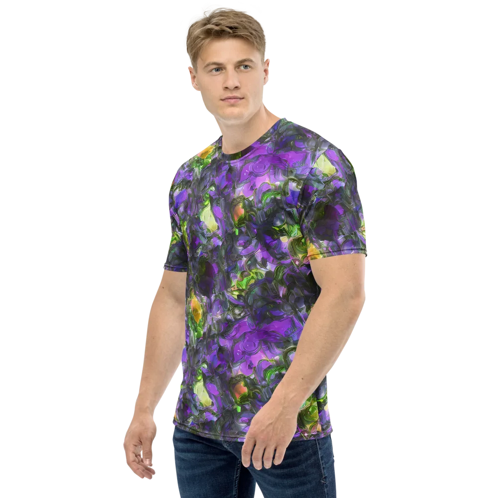 Plum Garden on Men's Crew Neck T-Shirt — Left