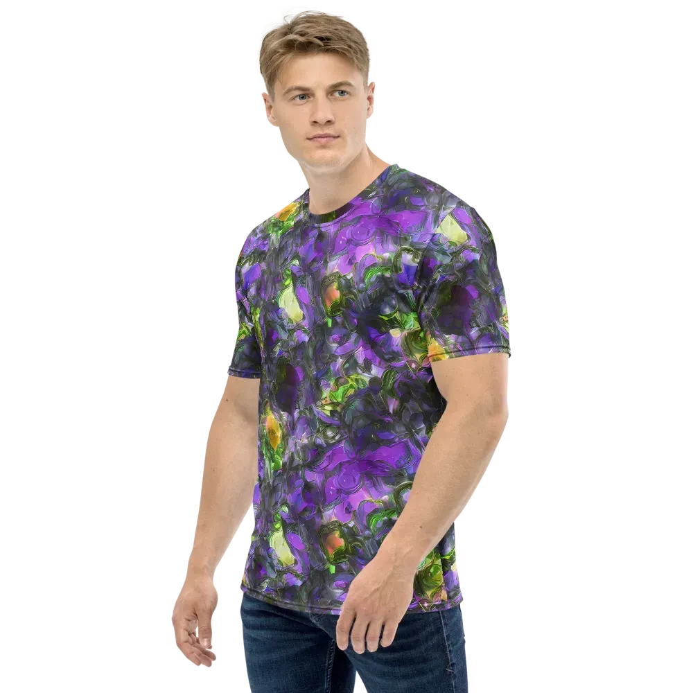 Plum Garden on Men's Crew Neck T-Shirt — Left