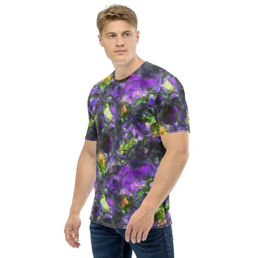 Plum Garden on a Men's Crew Neck T-Shirt