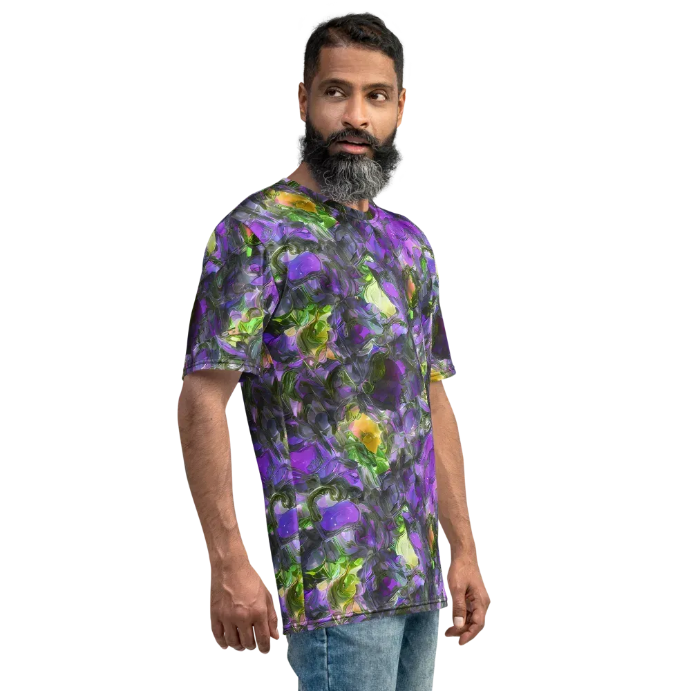 Plum Garden on Men's Crew Neck T-Shirt — Right