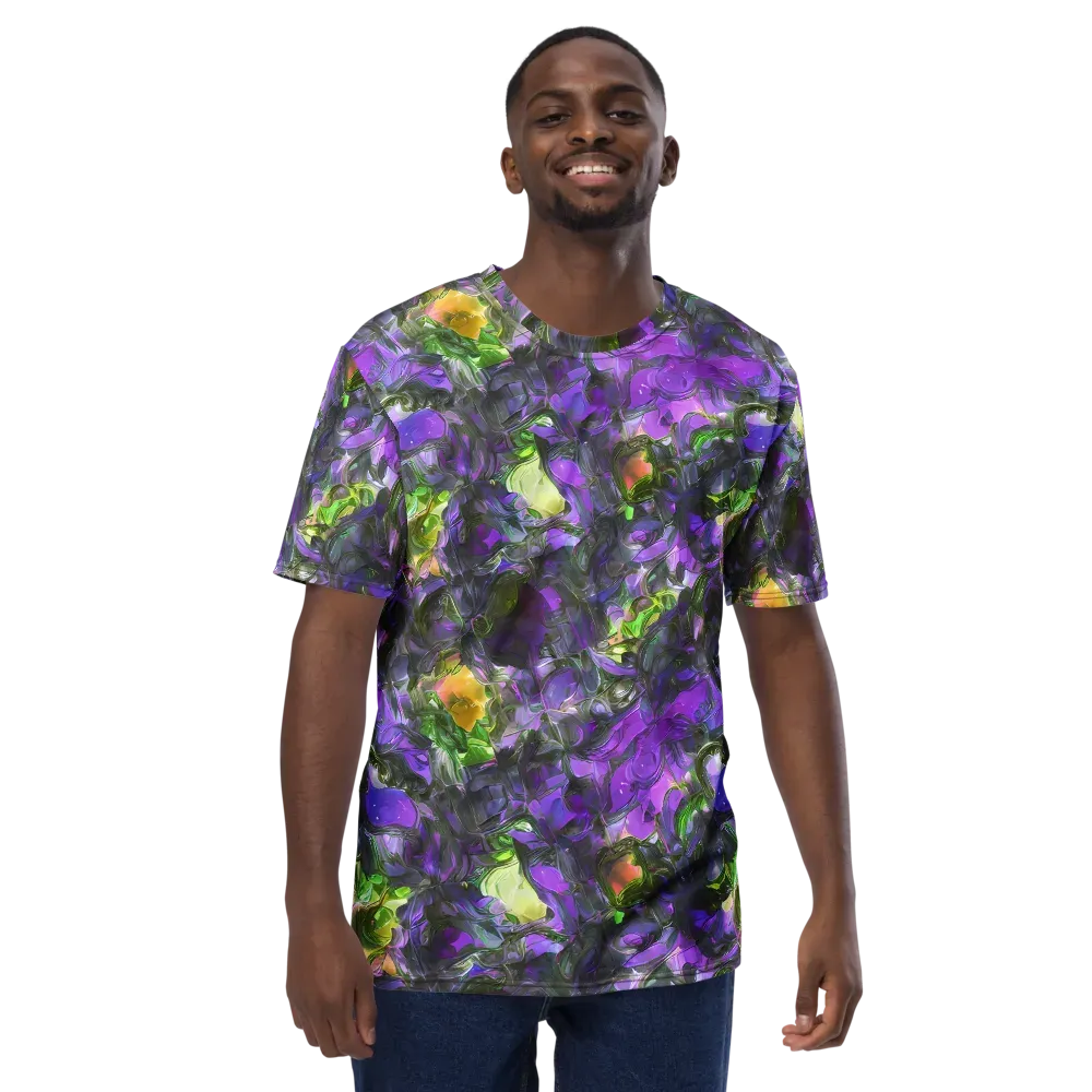Plum Garden on Men's Crew Neck T-Shirt — Front