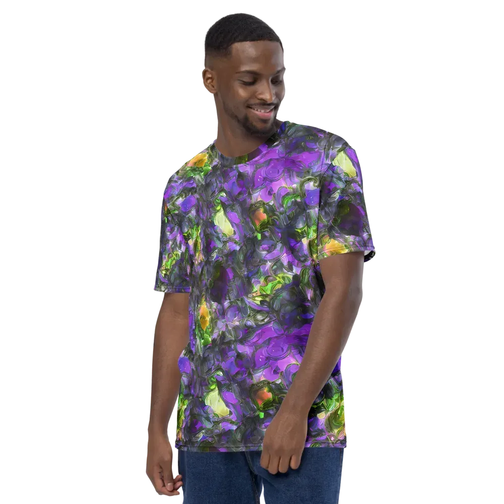Plum Garden on Men's Crew Neck T-Shirt — Left