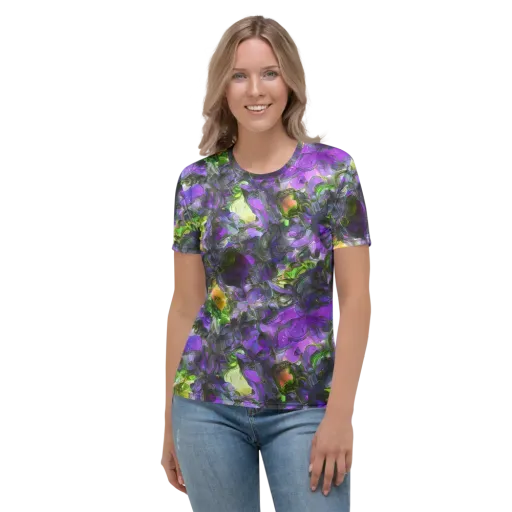 Plum Garden on a Women's Crew Neck T-Shirt