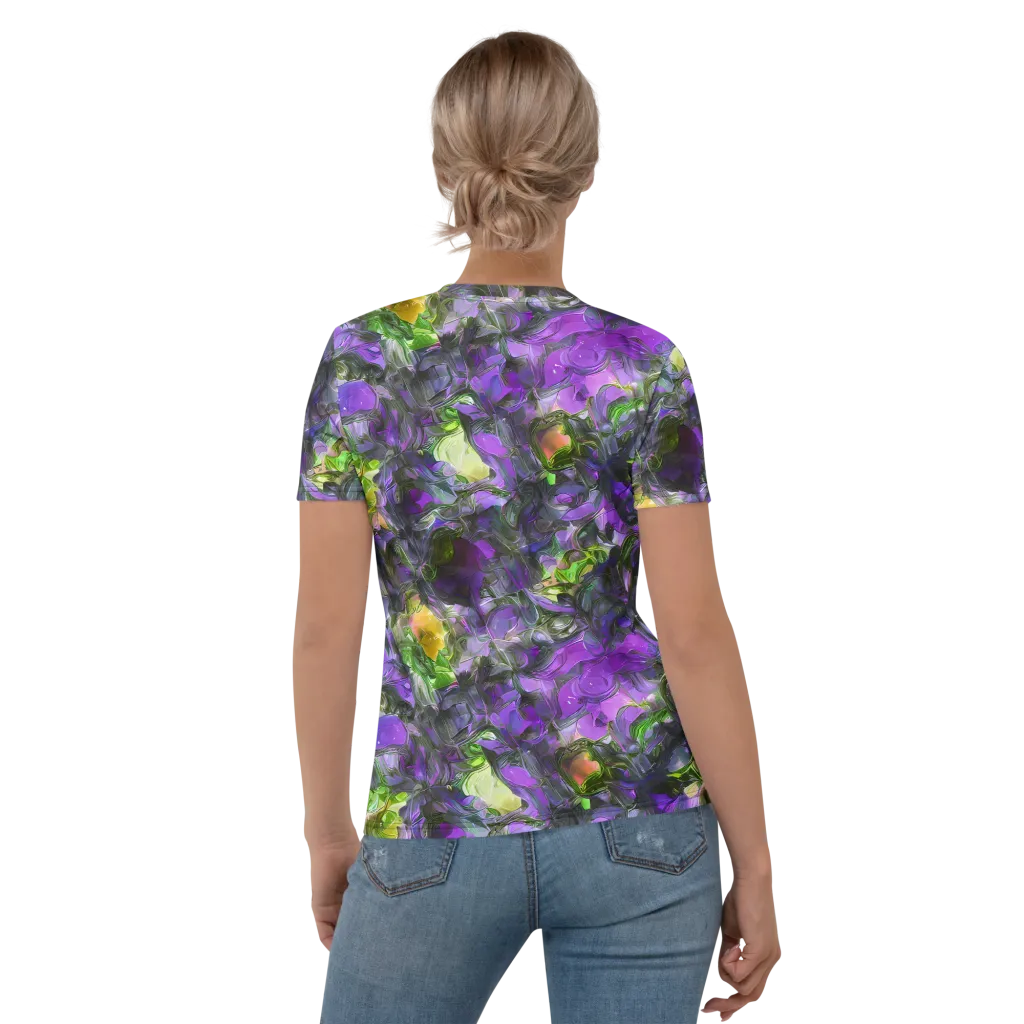 Plum Garden on Women's Crew Neck T-Shirt — Back