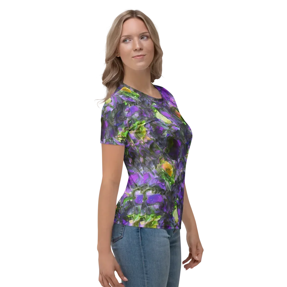 Plum Garden on Women's Crew Neck T-Shirt — Right