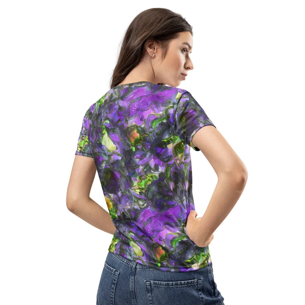 Plum Garden on Women's Crew Neck T-Shirt — Back