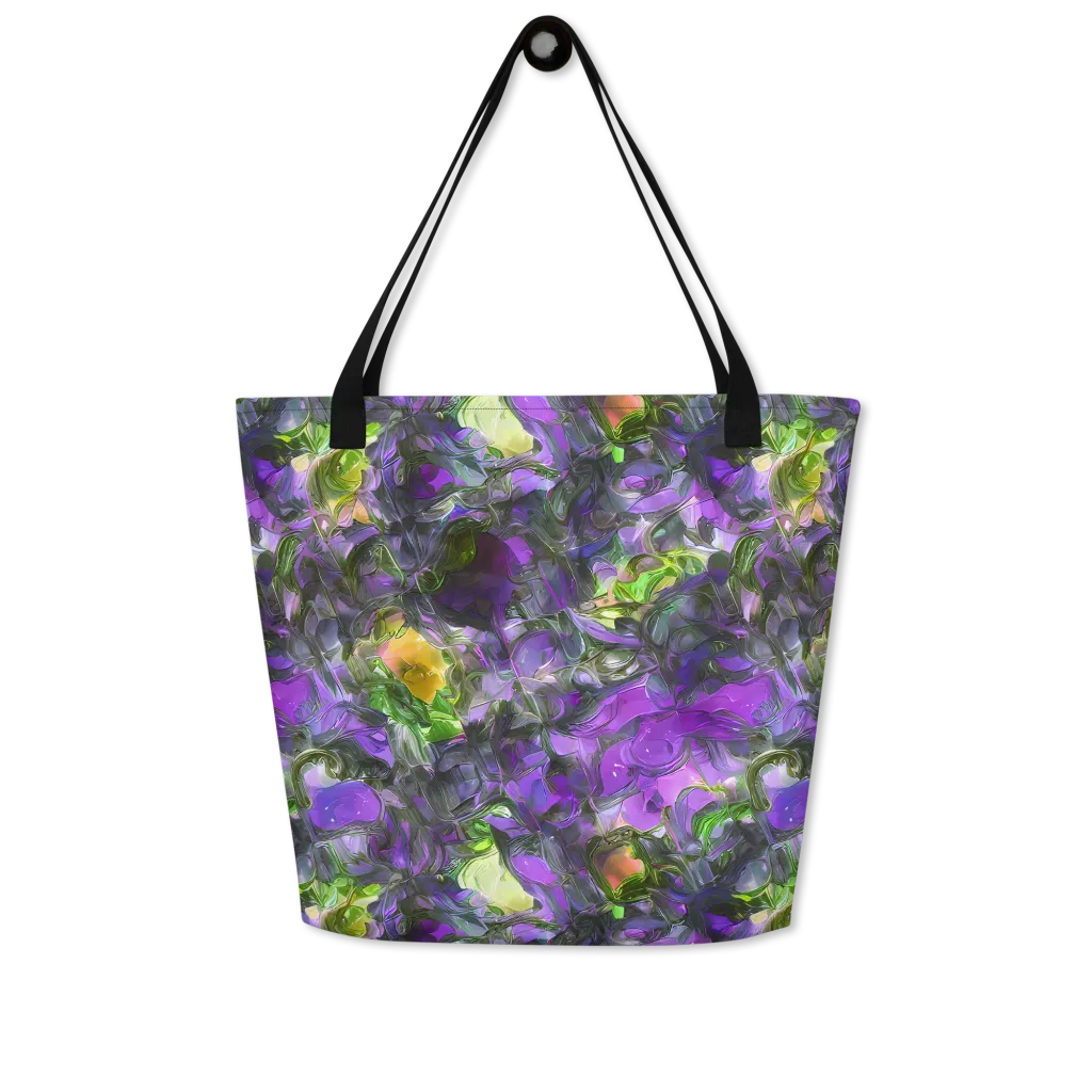 Plum Garden on Large Tote Bag W/ Pocket — Front