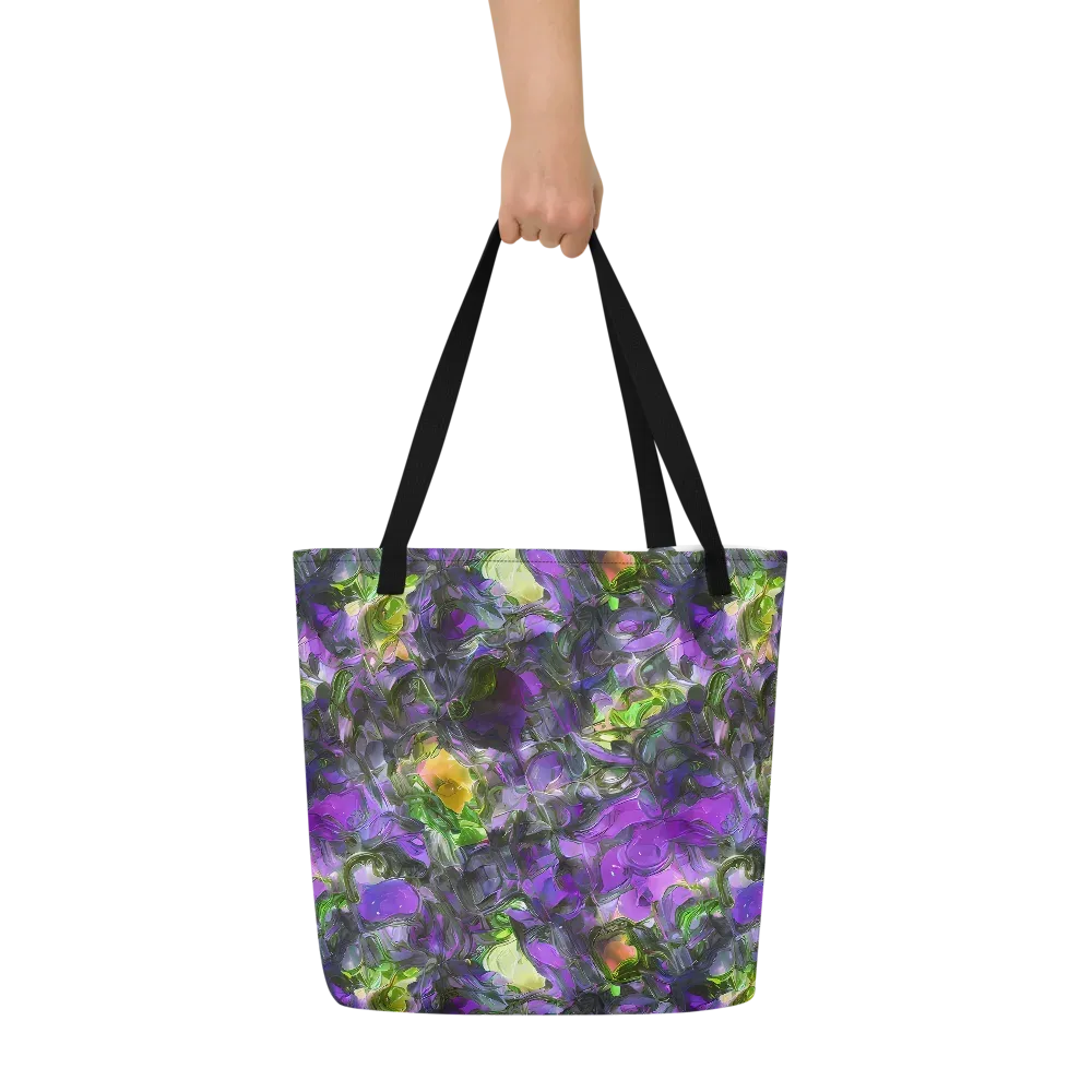 Plum Garden on Large Tote Bag W/ Pocket — Front