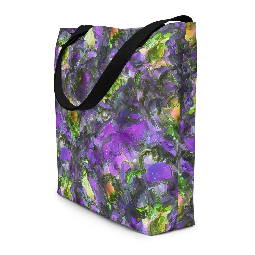 Plum Garden on Large Tote Bag W/ Pocket — Front