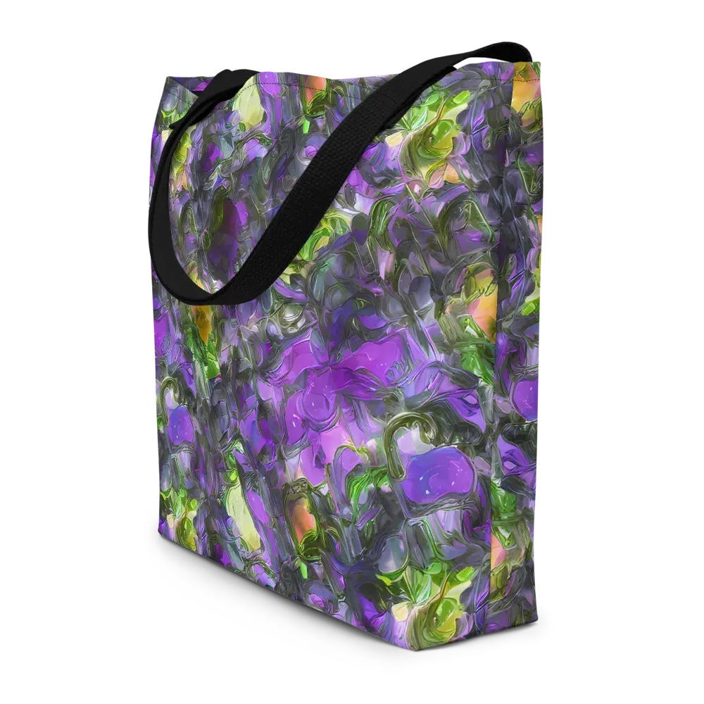 Plum Garden on Large Tote Bag W/ Pocket — Front