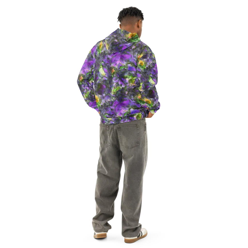 Plum Garden on Cotton Hoodie — Back