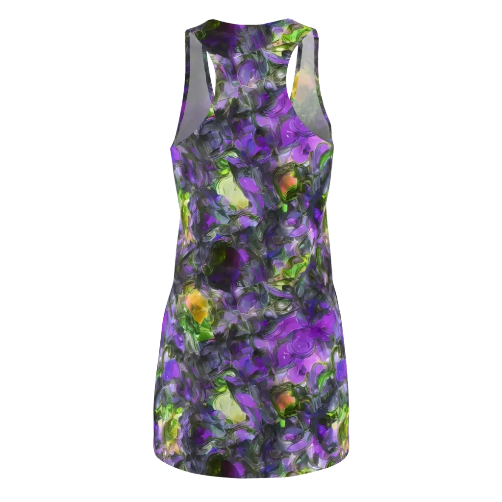 Plum Garden on Racerback Dress — Back