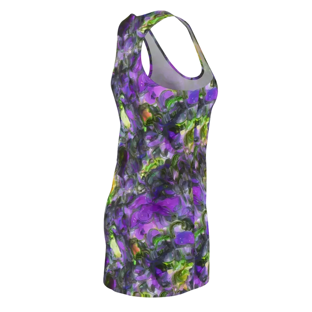 Plum Garden on Racerback Dress — Back Side