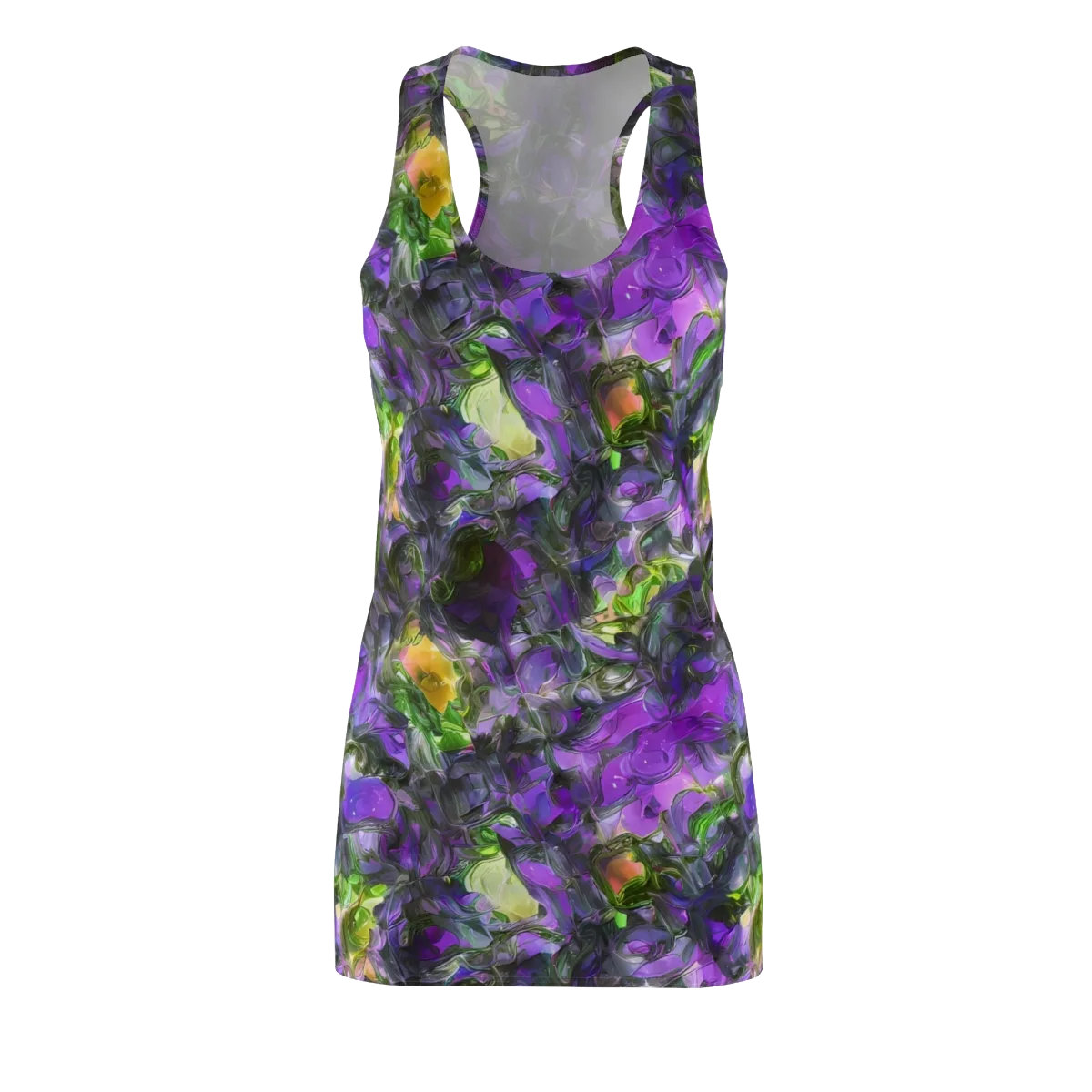 Plum Garden on Racerback Dress — Front