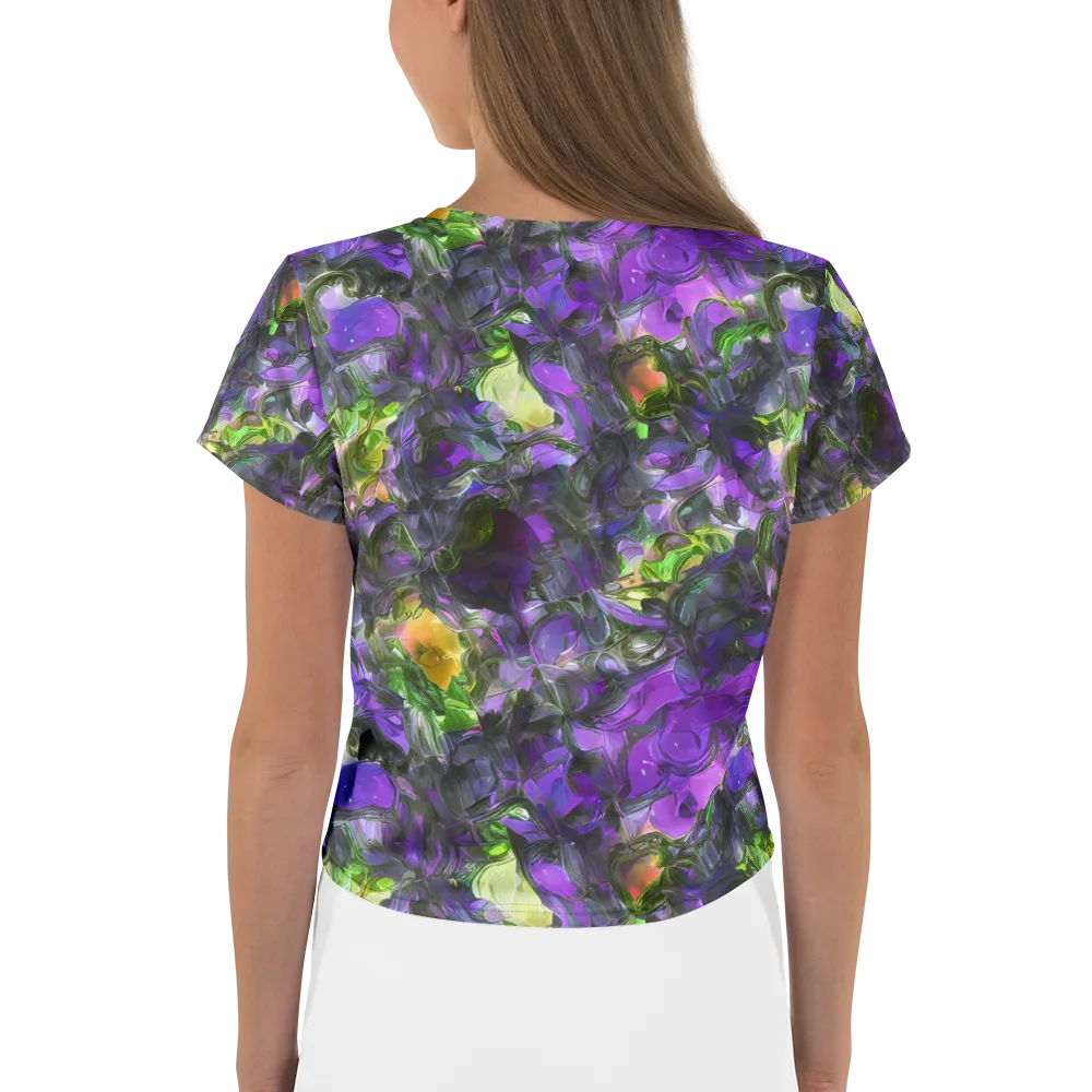 Plum Garden on Crop Tee — Back