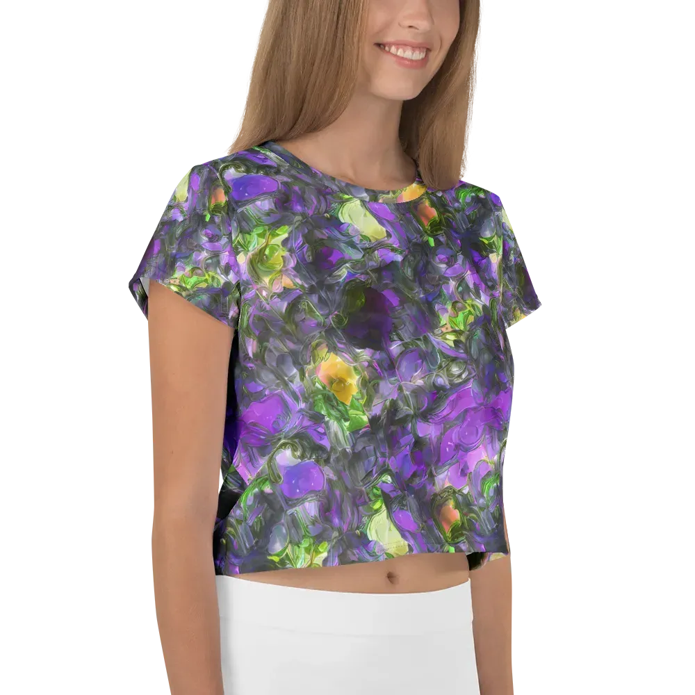 Plum Garden on Crop Tee — Right