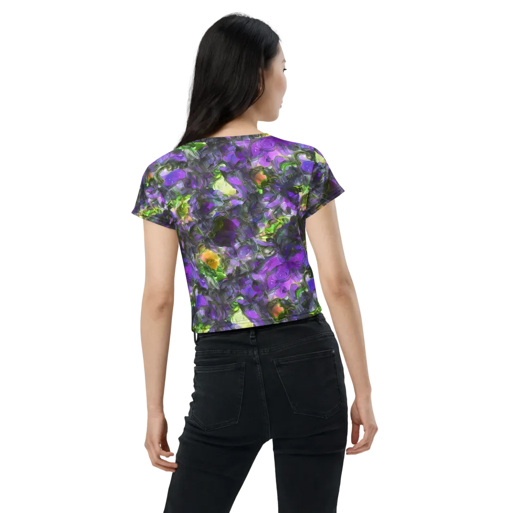 Plum Garden on Crop Tee — Back