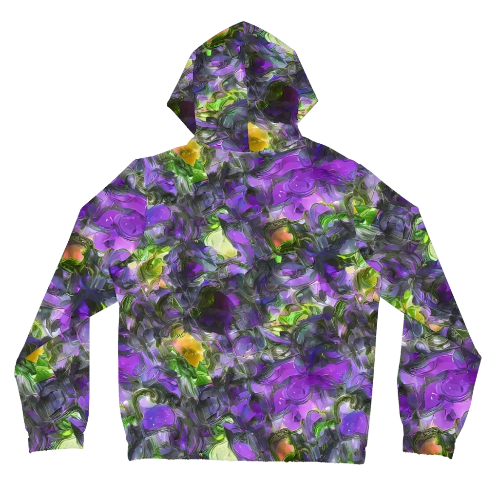 Plum Garden on Women's Full-Zip Hoodie — Back