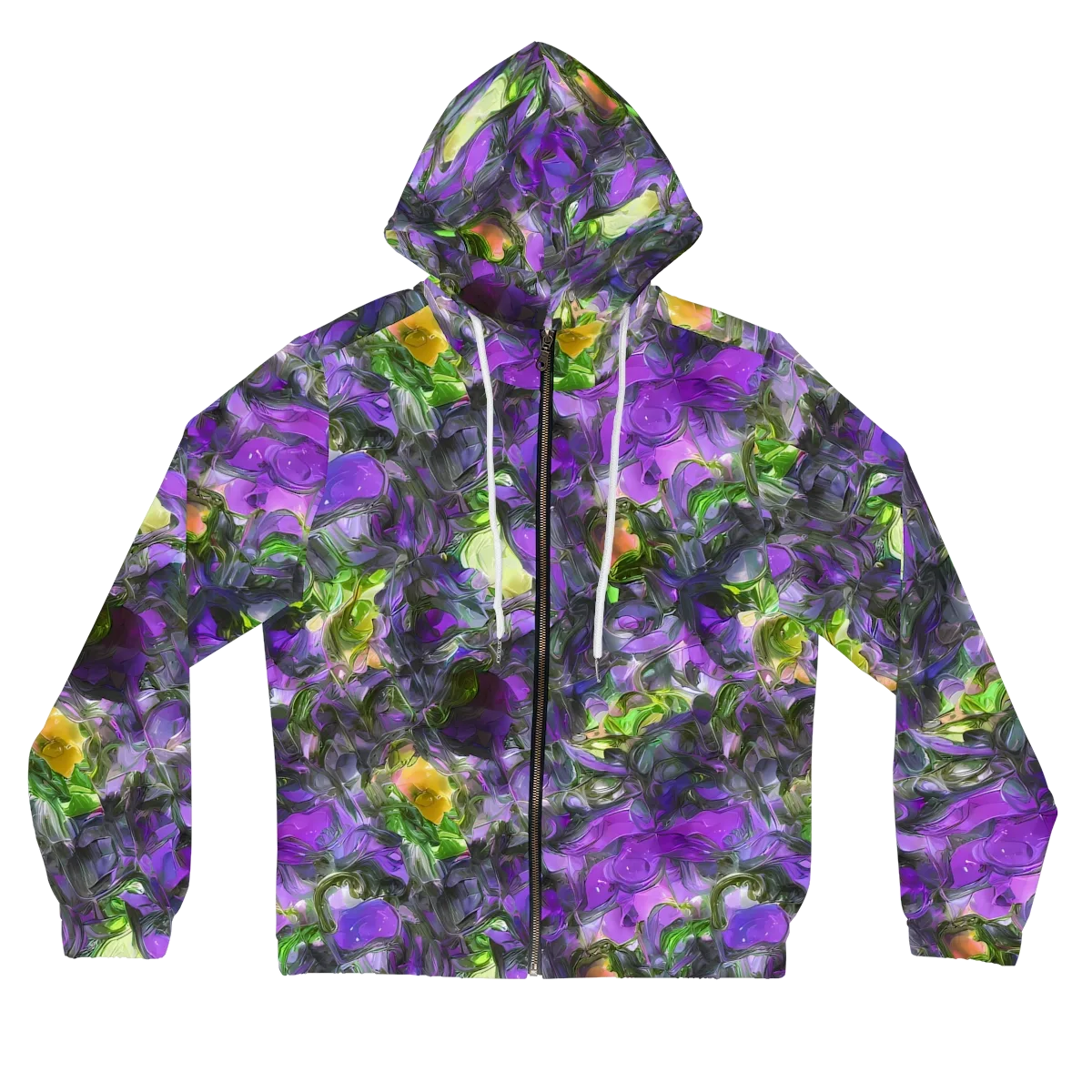 Plum Garden on Women's Full-Zip Hoodie — Front
