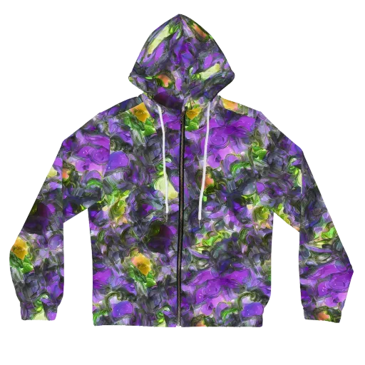 Plum Garden on a Women's Full-Zip Hoodie