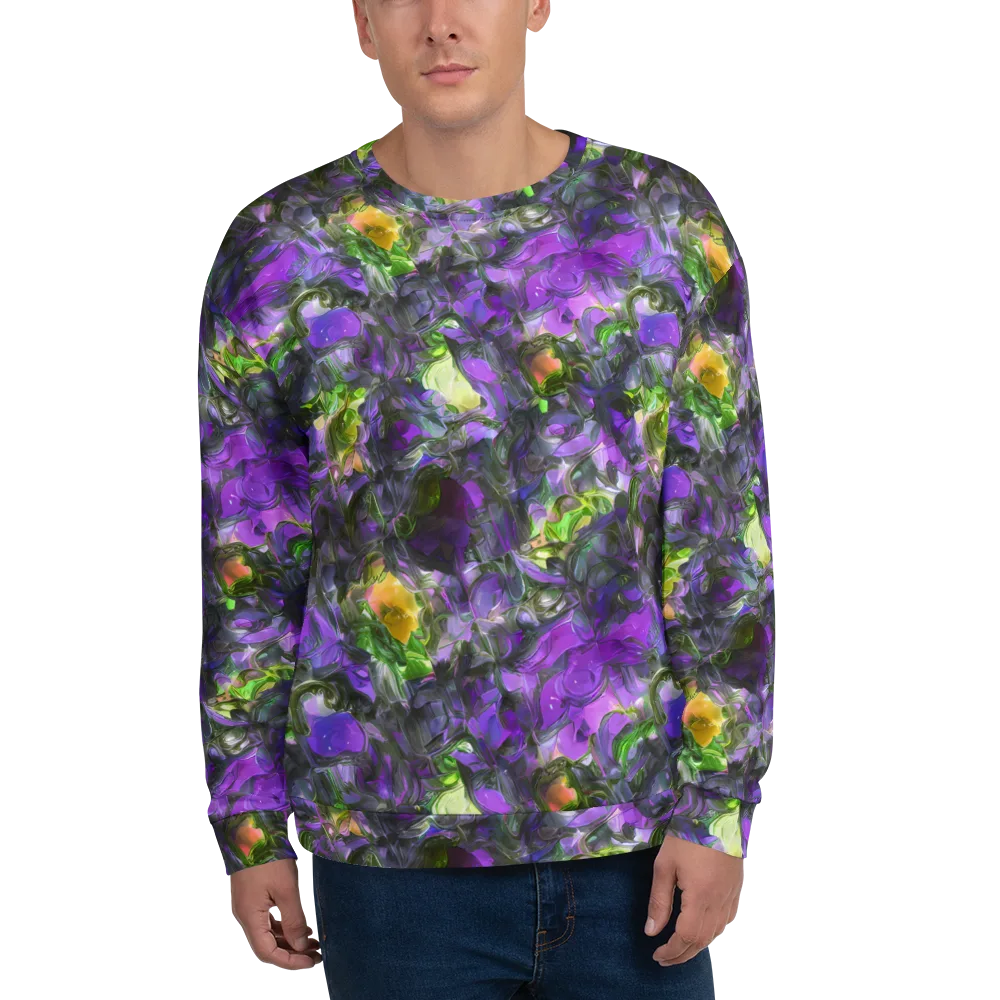 Plum Garden on Sweatshirt — Front