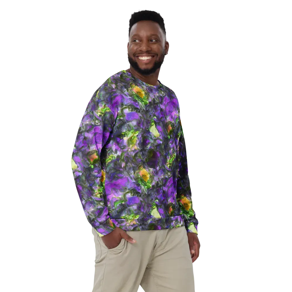 Plum Garden on Sweatshirt — Front