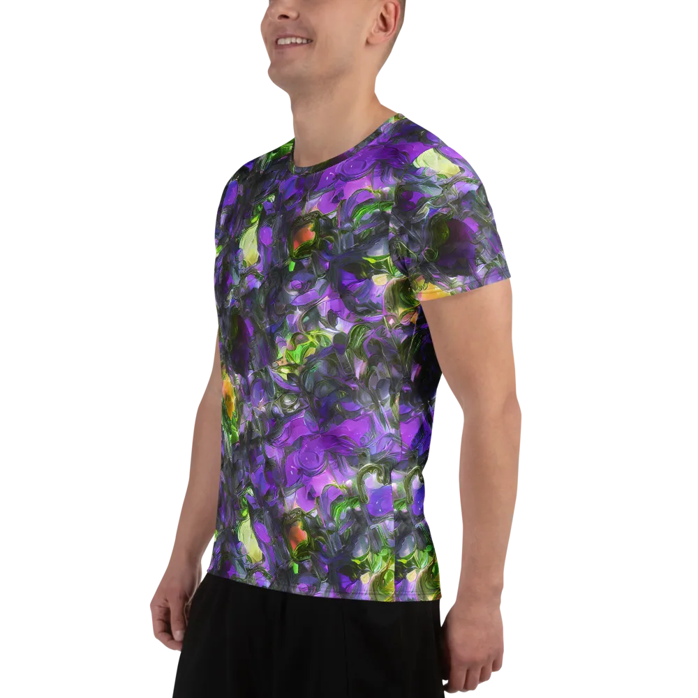 Plum Garden on Men's Athletic T-Shirt — Left
