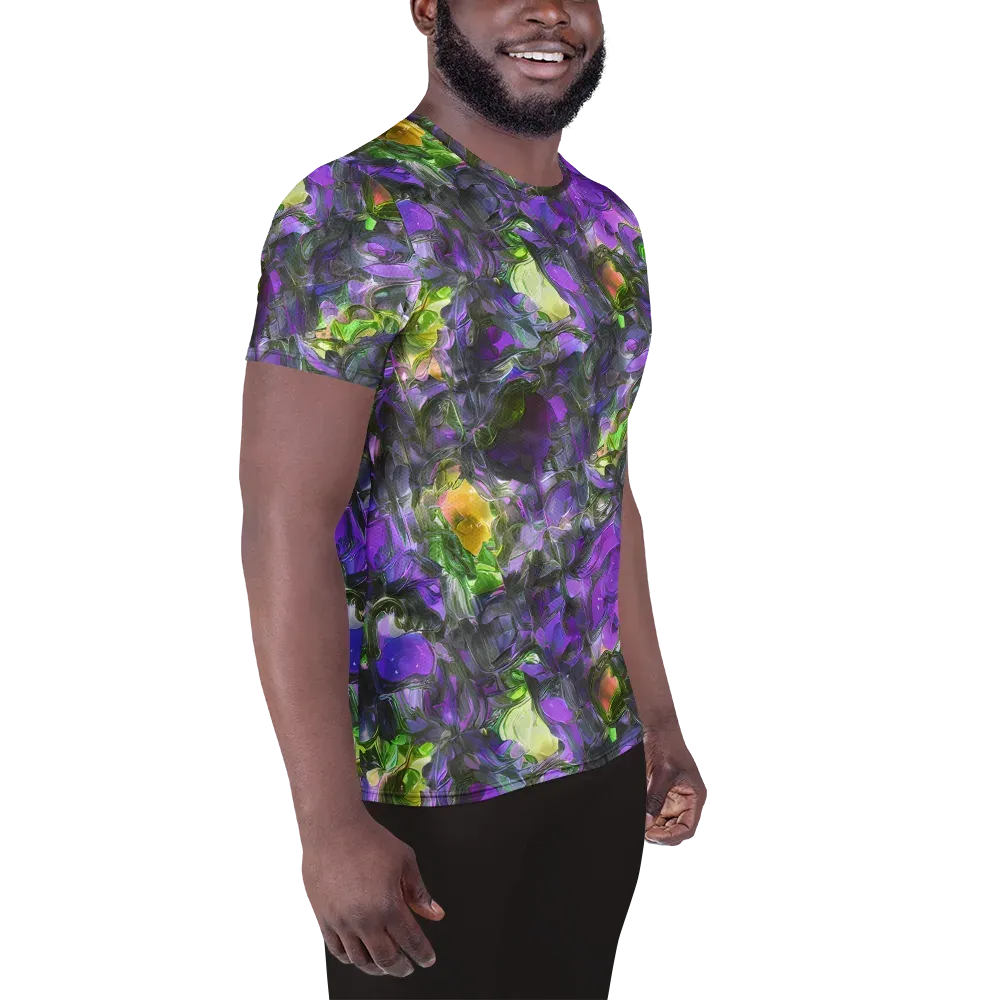 Plum Garden on Men's Athletic T-Shirt — Right