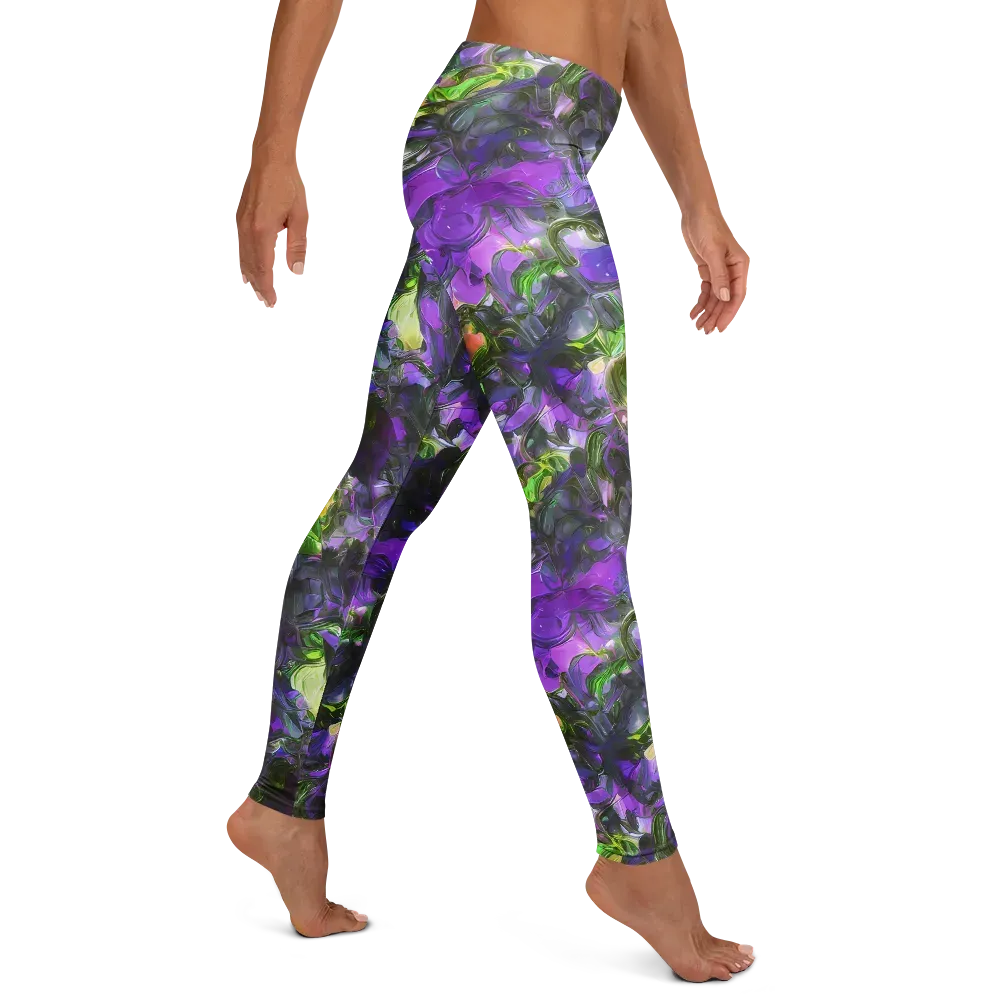 Plum Garden on Leggings — Right