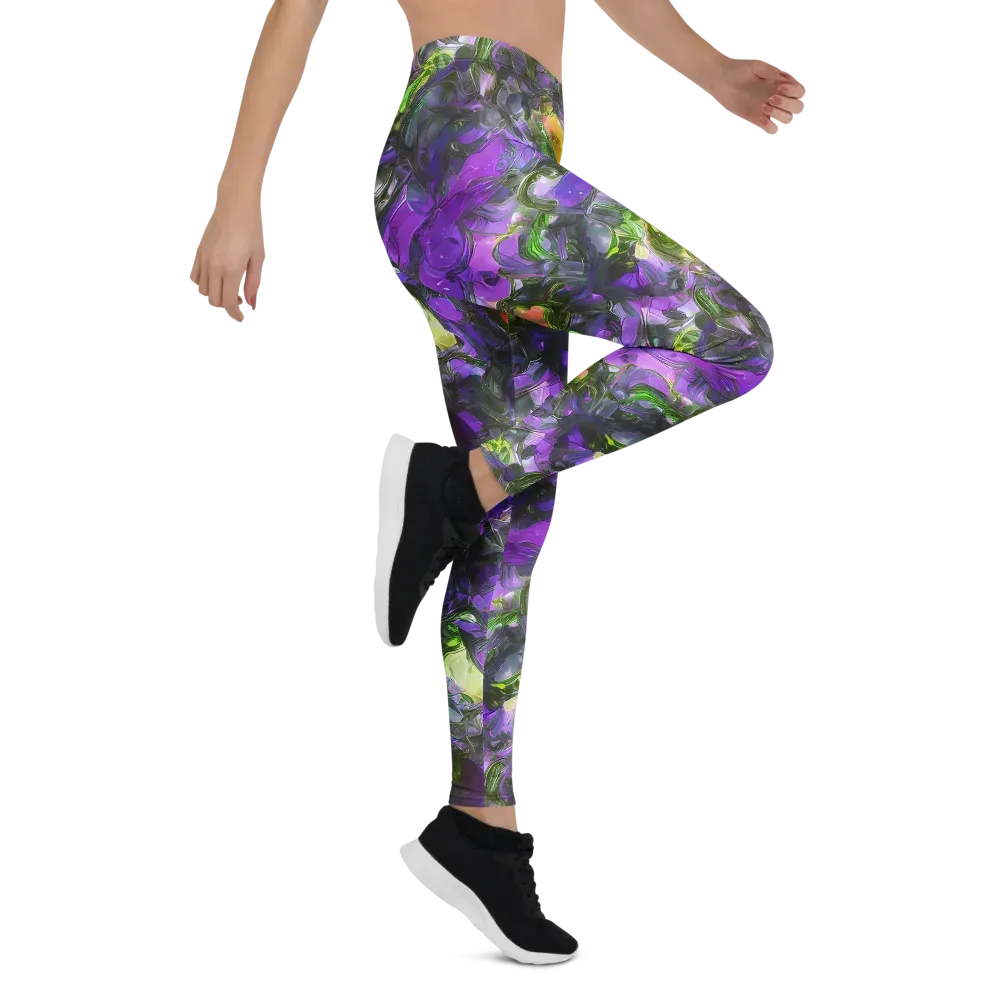 Plum Garden on Leggings — Right