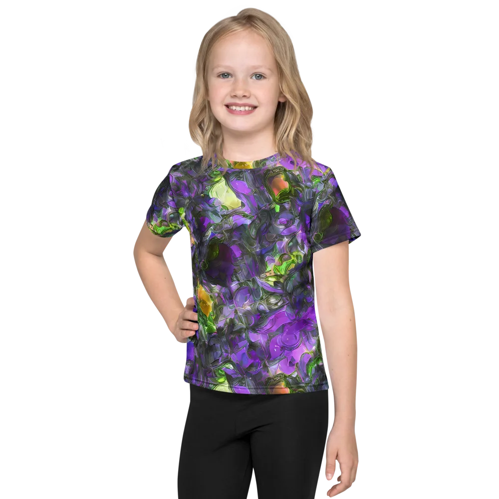 Plum Garden on Kids Crew Neck T-Shirt — Front