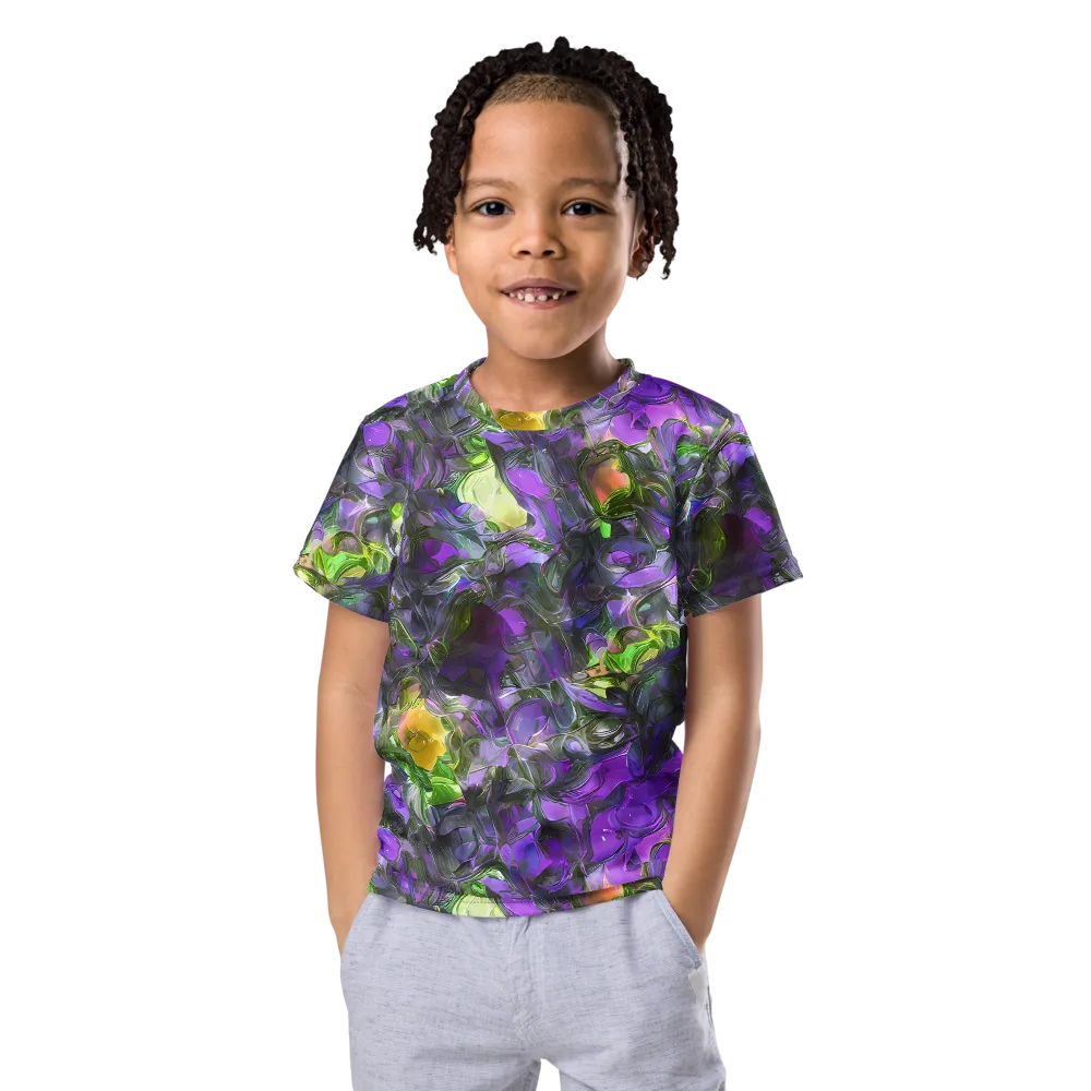 Plum Garden on Kids Crew Neck T-Shirt — Front