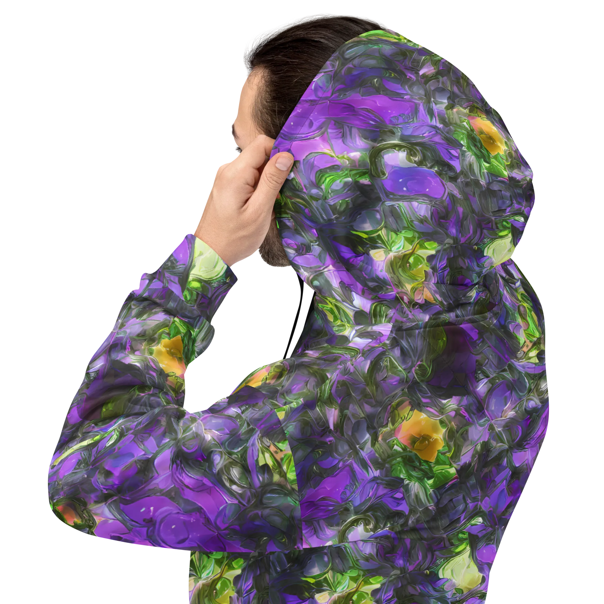 Plum Garden on Hoodie — Back