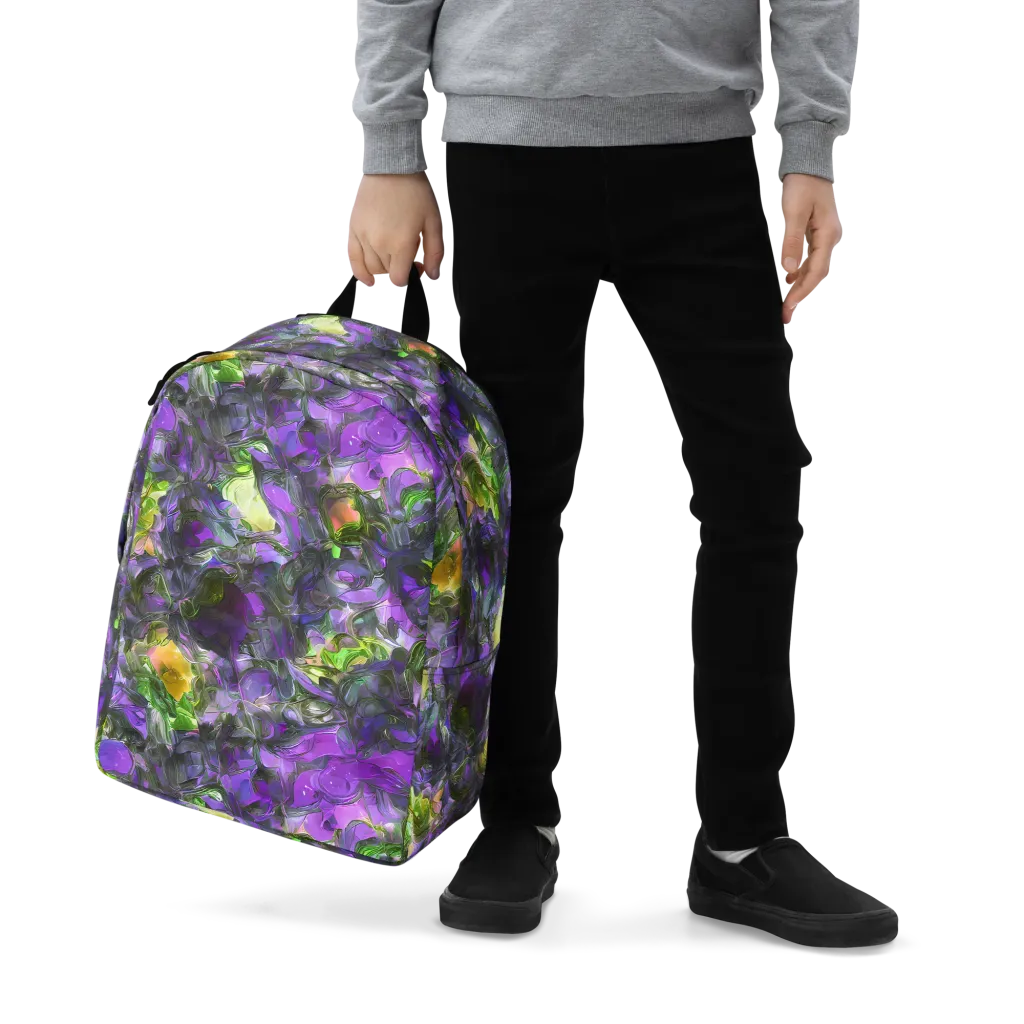 Plum Garden on Minimalist Backpack — Zoomed-in