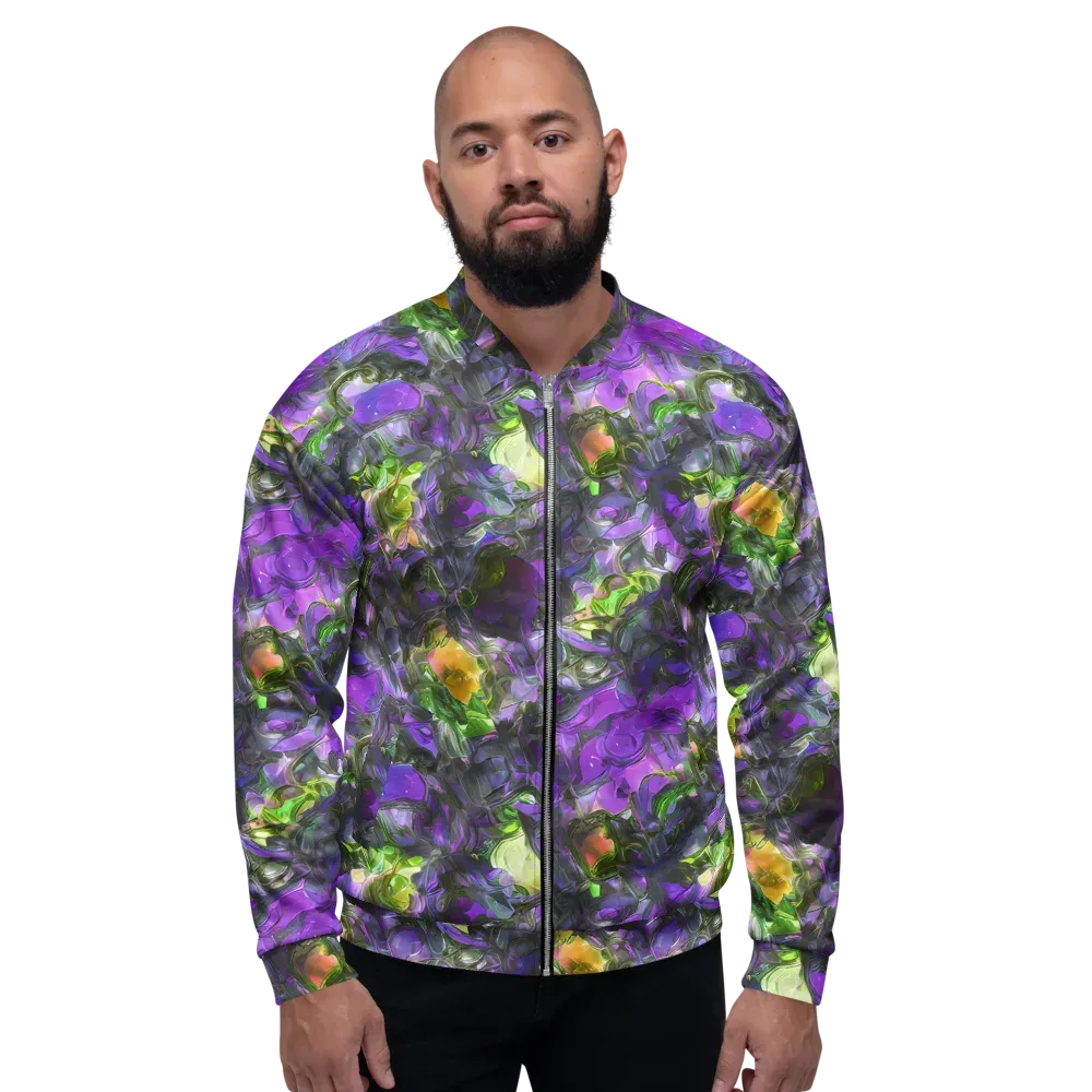 Plum Garden on Bomber Jacket — Front
