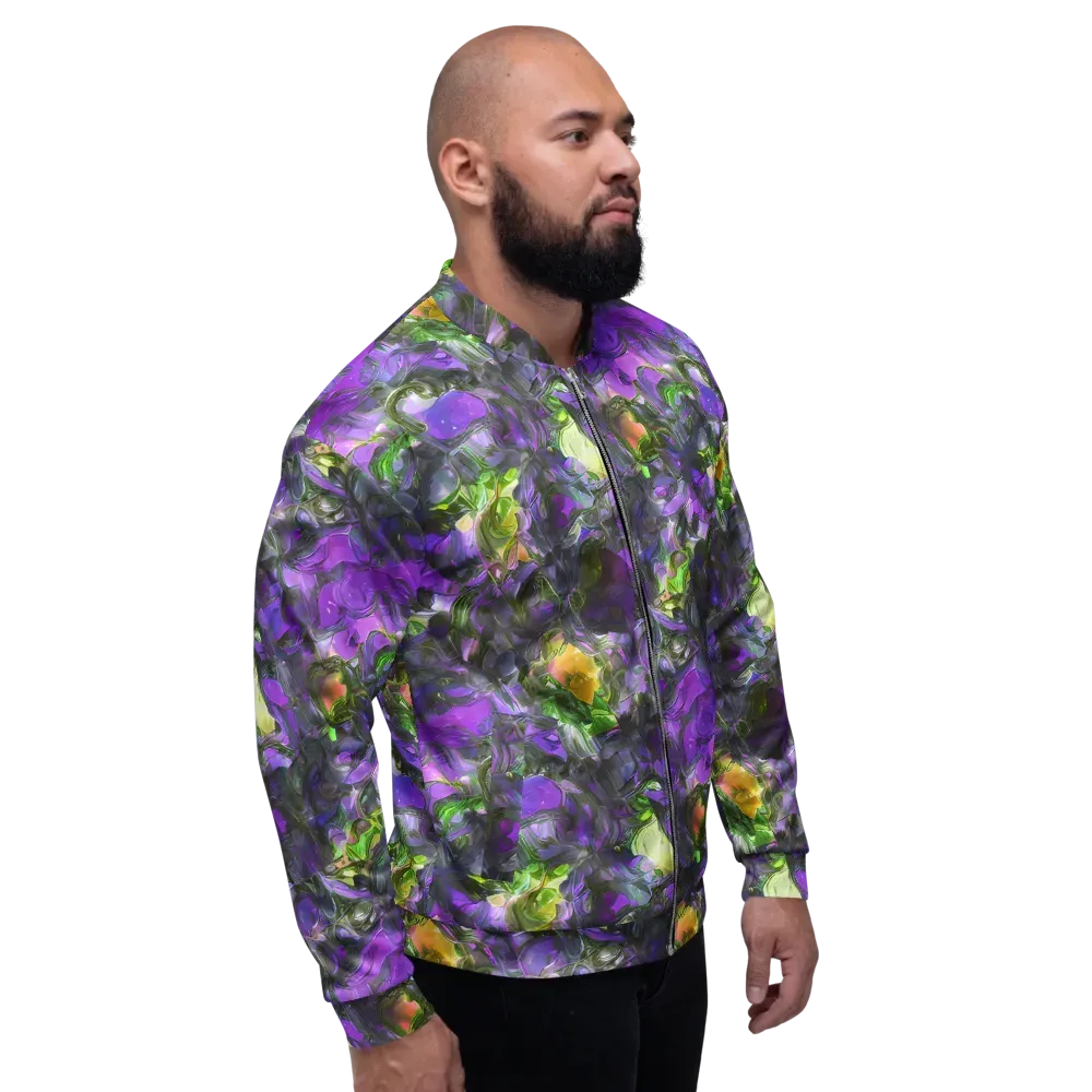 Plum Garden on Bomber Jacket — Right