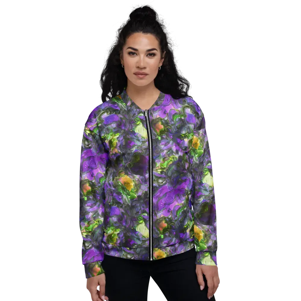 Plum Garden on Bomber Jacket — Front