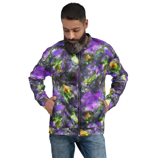 Plum Garden on a Bomber Jacket