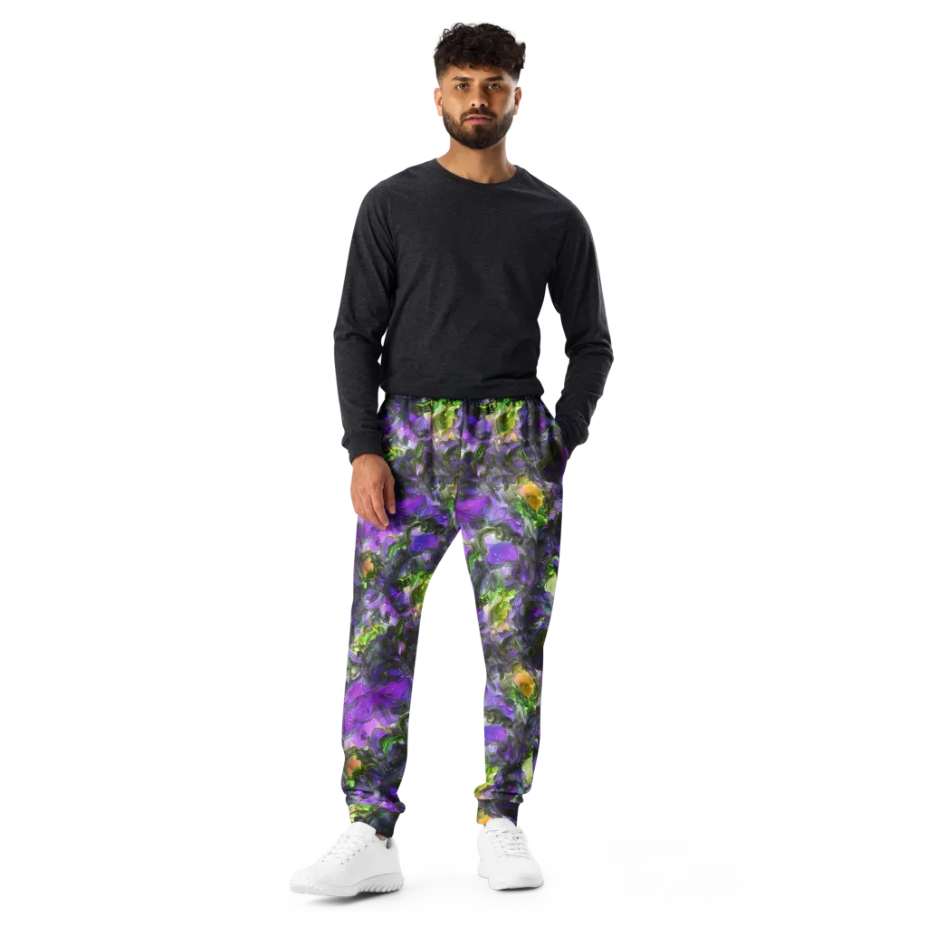 Plum Garden on Men's Joggers — Front