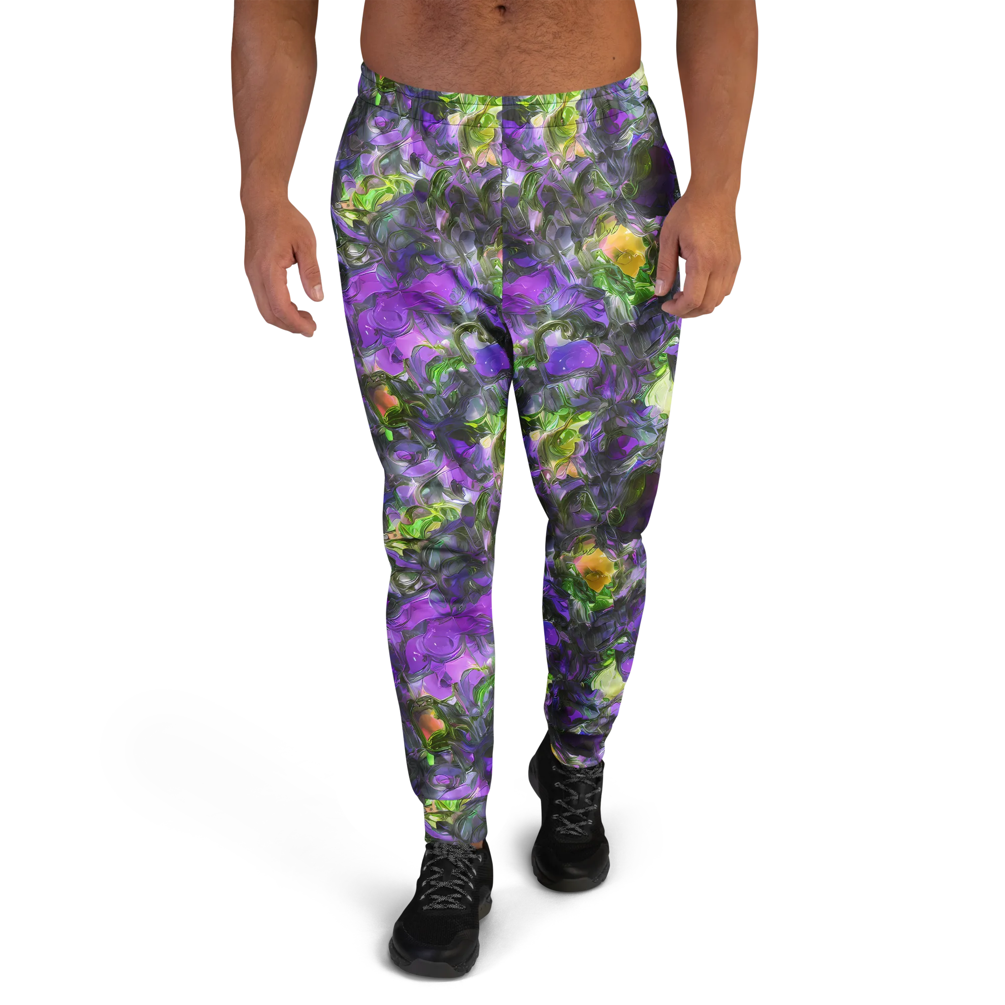Plum Garden on Men's Joggers — Front